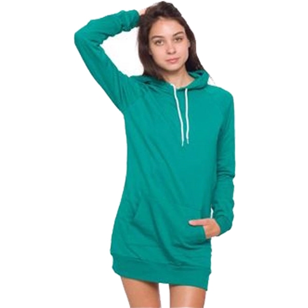 American Apparel Womens California Fleece Raglan Hoody Dress - American Apparel Womens California Fleece Raglan Hoody Dress - Image 3 of 6