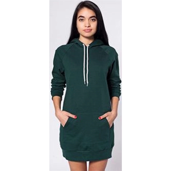 American Apparel Womens California Fleece Raglan Hoody Dress - American Apparel Womens California Fleece Raglan Hoody Dress - Image 4 of 6