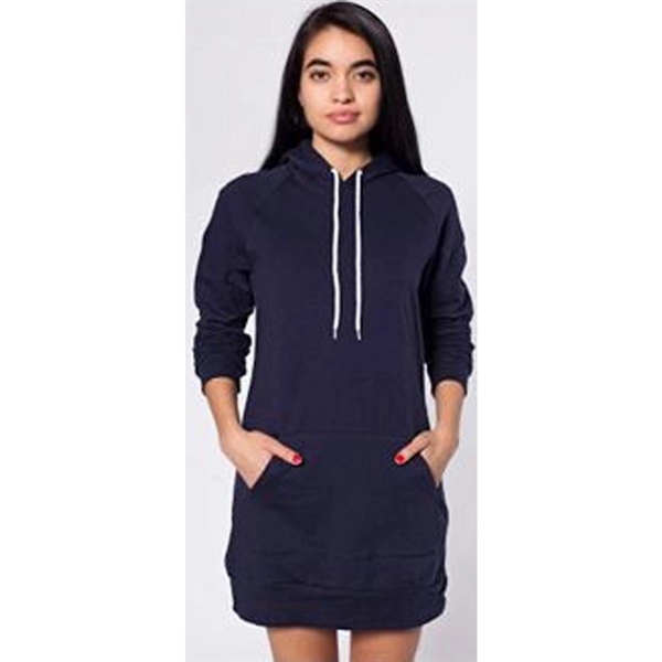 American Apparel Womens California Fleece Raglan Hoody Dress - American Apparel Womens California Fleece Raglan Hoody Dress - Image 5 of 6