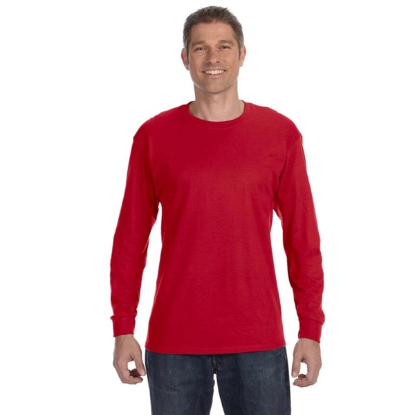 Gildan Heavyweight Cotton Long Sleeve Tee - Dark/Color - Gildan Heavyweight Cotton Long Sleeve Tee - Dark/Color - Image 2 of 14