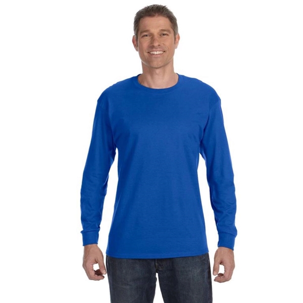 Gildan Heavyweight Cotton Long Sleeve Tee - Dark/Color - Gildan Heavyweight Cotton Long Sleeve Tee - Dark/Color - Image 3 of 14