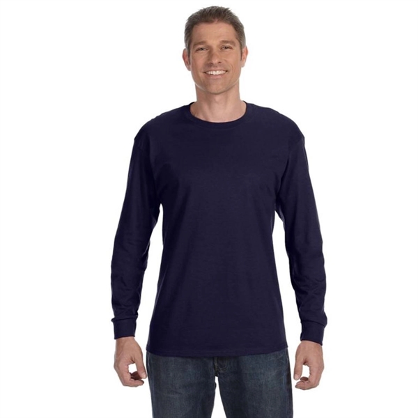 Gildan Heavyweight Cotton Long Sleeve Tee - Dark/Color - Gildan Heavyweight Cotton Long Sleeve Tee - Dark/Color - Image 4 of 14