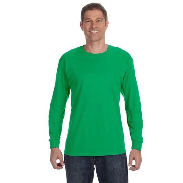 Gildan Heavyweight Cotton Long Sleeve Tee - Dark/Color - Gildan Heavyweight Cotton Long Sleeve Tee - Dark/Color - Image 6 of 14