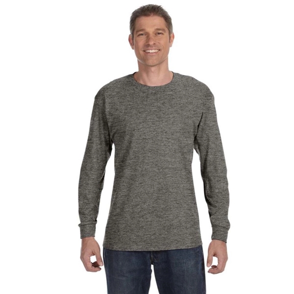 Gildan Heavyweight Cotton Long Sleeve Tee - Dark/Color - Gildan Heavyweight Cotton Long Sleeve Tee - Dark/Color - Image 7 of 14