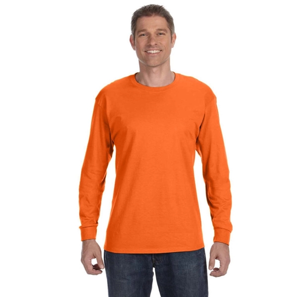 Gildan Heavyweight Cotton Long Sleeve Tee - Dark/Color - Gildan Heavyweight Cotton Long Sleeve Tee - Dark/Color - Image 9 of 14
