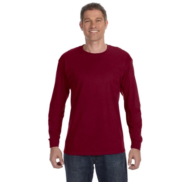 Gildan Heavyweight Cotton Long Sleeve Tee - Dark/Color - Gildan Heavyweight Cotton Long Sleeve Tee - Dark/Color - Image 10 of 14