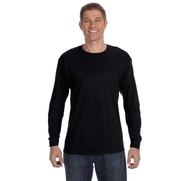 Gildan Heavyweight Cotton Long Sleeve Tee - Dark/Color - Gildan Heavyweight Cotton Long Sleeve Tee - Dark/Color - Image 11 of 14