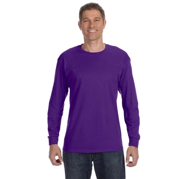 Gildan Heavyweight Cotton Long Sleeve Tee - Dark/Color - Gildan Heavyweight Cotton Long Sleeve Tee - Dark/Color - Image 12 of 14