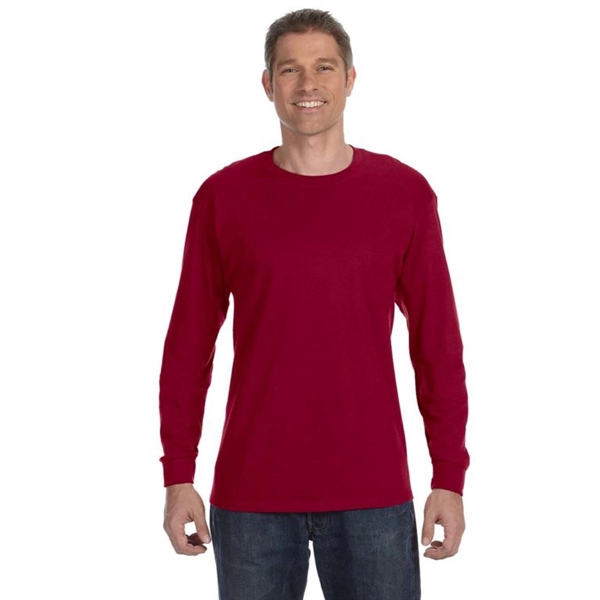 Gildan Heavyweight Cotton Long Sleeve Tee - Dark/Color - Gildan Heavyweight Cotton Long Sleeve Tee - Dark/Color - Image 13 of 14