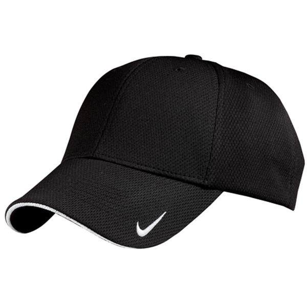 Nike Golf Dri-Fit Mesh Swoosh Flex Sandwich Cap - Dark/All - Nike Golf Dri-Fit Mesh Swoosh Flex Sandwich Cap - Dark/All - Image 1 of 7