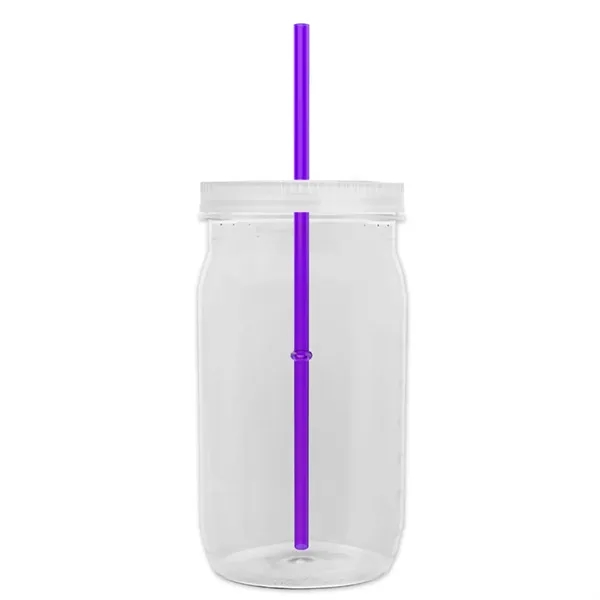 Garyline® Tritan® Mason Jar with Lid and Straw - 27 oz. - Garyline® Tritan® Mason Jar with Lid and Straw - 27 oz. - Image 20 of 158