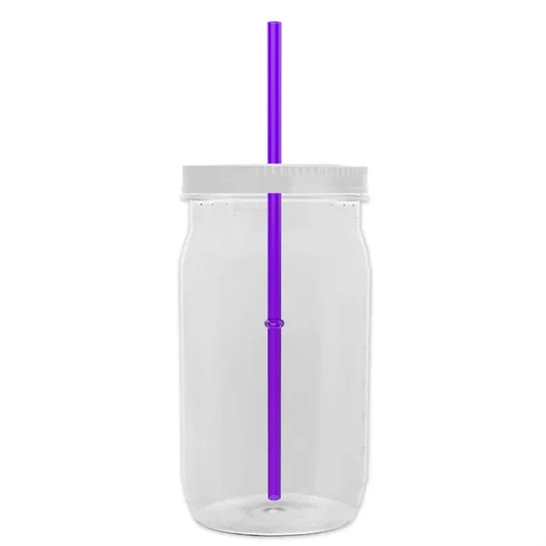 Garyline® Tritan® Mason Jar with Lid and Straw - 27 oz. - Garyline® Tritan® Mason Jar with Lid and Straw - 27 oz. - Image 69 of 158