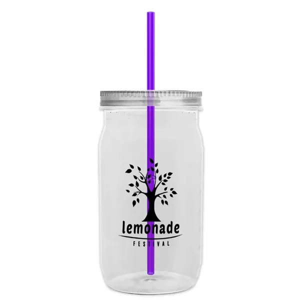 Garyline® Tritan® Mason Jar with Lid and Straw - 27 oz. - Garyline® Tritan® Mason Jar with Lid and Straw - 27 oz. - Image 83 of 158
