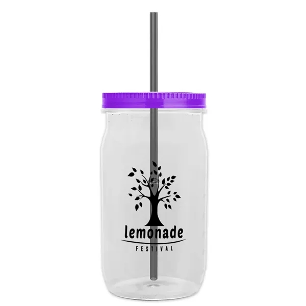 Garyline® Tritan® Mason Jar with Lid and Straw - 27 oz. - Garyline® Tritan® Mason Jar with Lid and Straw - 27 oz. - Image 127 of 158