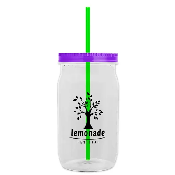Garyline® Tritan® Mason Jar with Lid and Straw - 27 oz. - Garyline® Tritan® Mason Jar with Lid and Straw - 27 oz. - Image 129 of 158