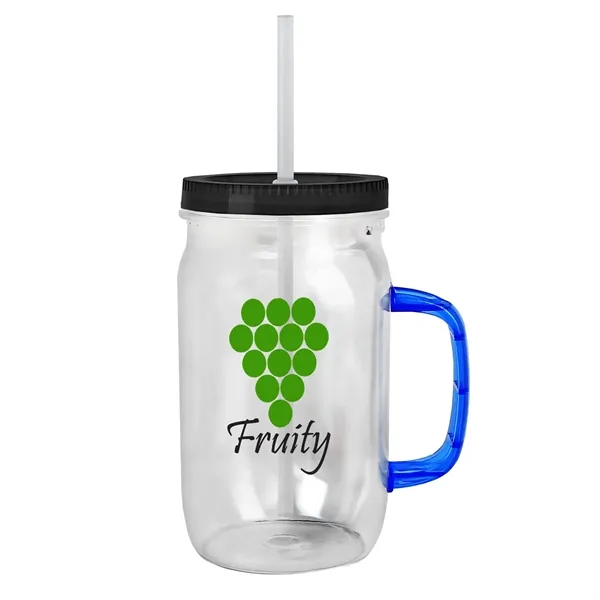 Garyline® Tritan® Mason Jar with Handle, Lid, and Straw -...