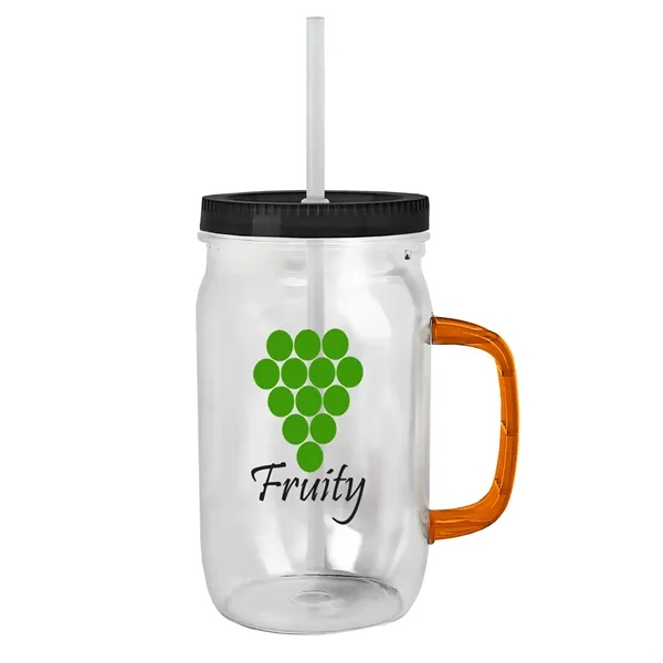 Garyline® Tritan® Mason Jar with Handle, Lid, and Straw -...
