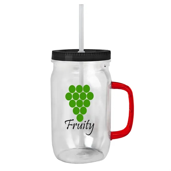 Garyline® Tritan® Mason Jar with Handle, Lid, and Straw -...