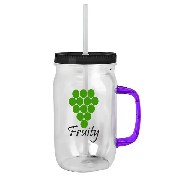 Garyline® Tritan® Mason Jar with Handle, Lid, and Straw -...