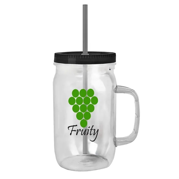 Garyline® Tritan® Mason Jar with Handle, Lid, and Straw -...