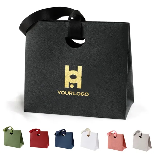 Paper gift bags with ribbon handle reusable birthday holiday - Paper gift bags with ribbon handle reusable birthday holiday - Image 0 of 4