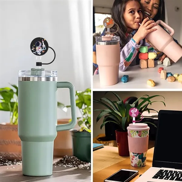 Recycled Silicone Straw Topper - Recycled Silicone Straw Topper - Image 1 of 8