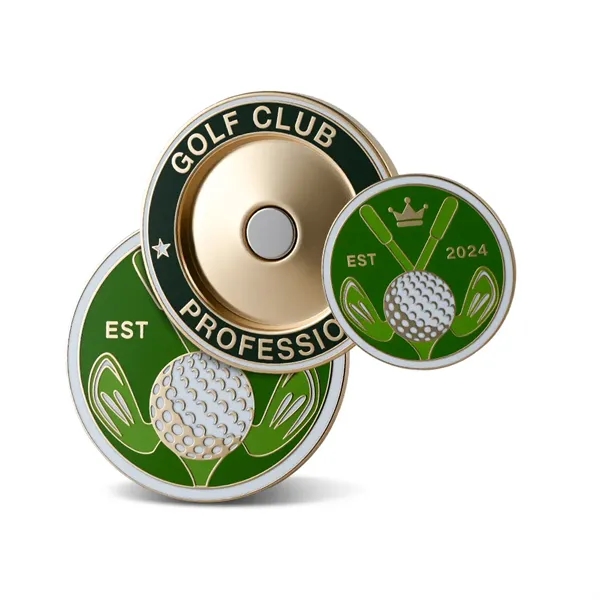 Custom Hard Enamel Magnetic Ball Markers 1.5"-2.0"