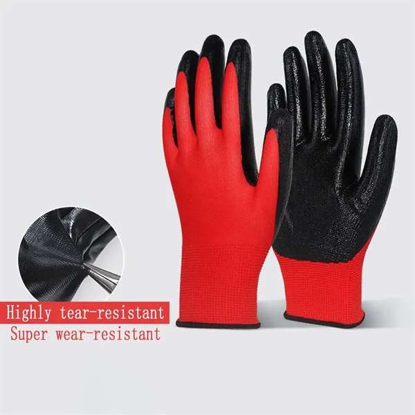 Latex Rubber Coated Safety Work Gloves - Latex Rubber Coated Safety Work Gloves - Image 2 of 7