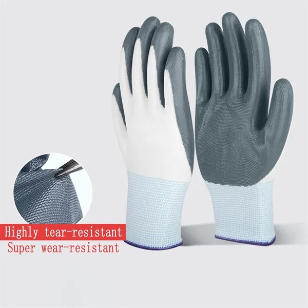Latex Rubber Coated Safety Work Gloves - Latex Rubber Coated Safety Work Gloves - Image 3 of 7