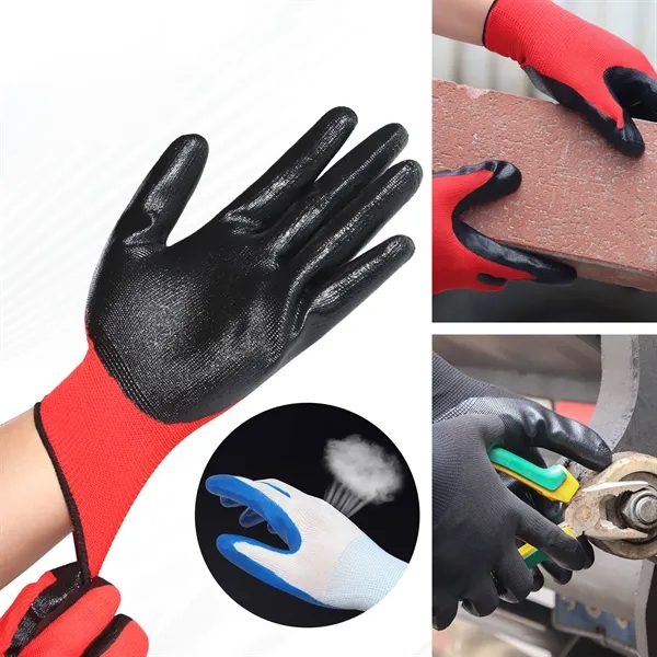 Latex Rubber Coated Safety Work Gloves - Latex Rubber Coated Safety Work Gloves - Image 6 of 7
