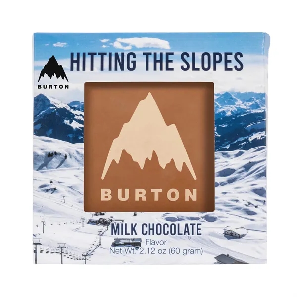 Square Etched Milk Chocolate Bar- Window Box