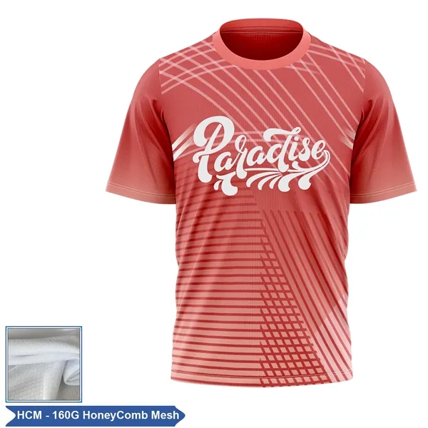 Unisex & Kids' Sublimation Honeycomb Mesh Short Sleeve T-Shi - Unisex & Kids' Sublimation Honeycomb Mesh Short Sleeve T-Shi - Image 1 of 3