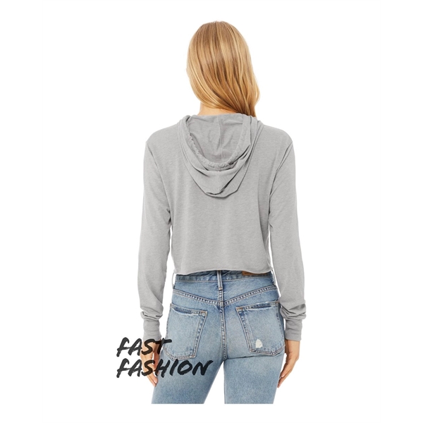 BELLA + CANVAS Women's Triblend Crop Long Sleeve Hoodie - BELLA + CANVAS Women's Triblend Crop Long Sleeve Hoodie - Image 8 of 18