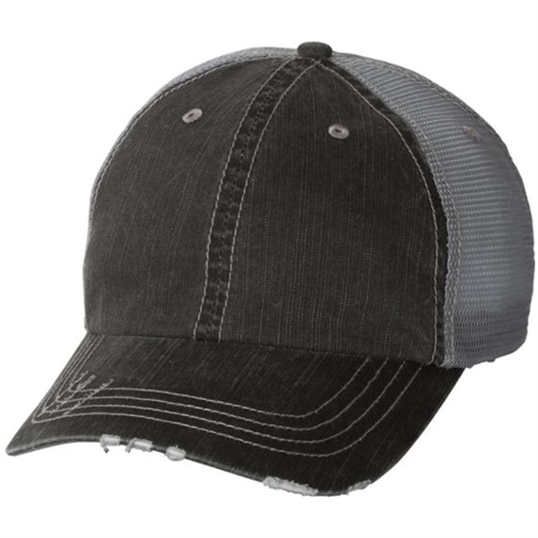 Mega Cap - Herringbone Unstructured Trucker Hat - Mega Cap - Herringbone Unstructured Trucker Hat - Image 2 of 7