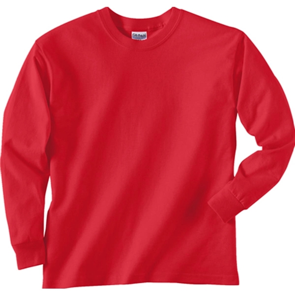 Gildan Youth Ultra Cotton Long Sleeve Tee - Dark/Color - Gildan Youth Ultra Cotton Long Sleeve Tee - Dark/Color - Image 7 of 12