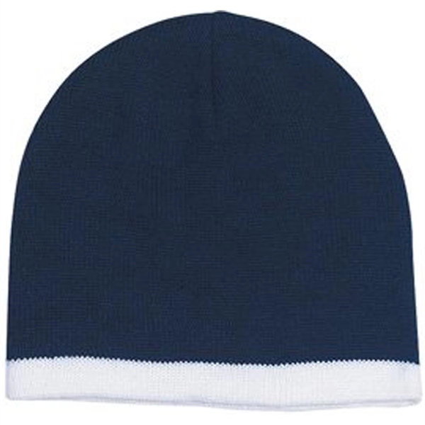 Knit Beanie with Stripes - Knit Beanie with Stripes - Image 3 of 6