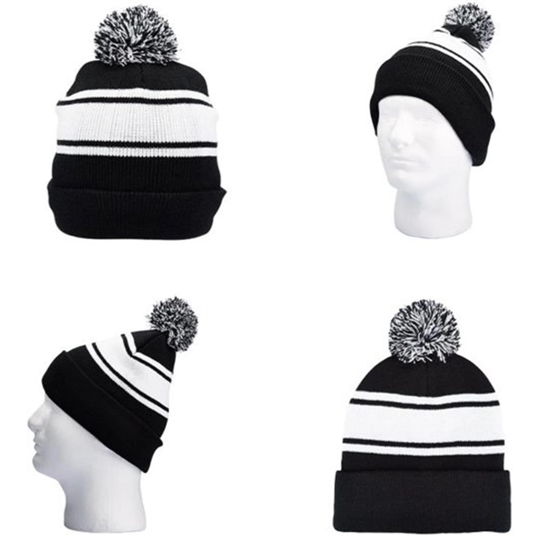 Knit Beanie with Pom-Pom - Knit Beanie with Pom-Pom - Image 1 of 6