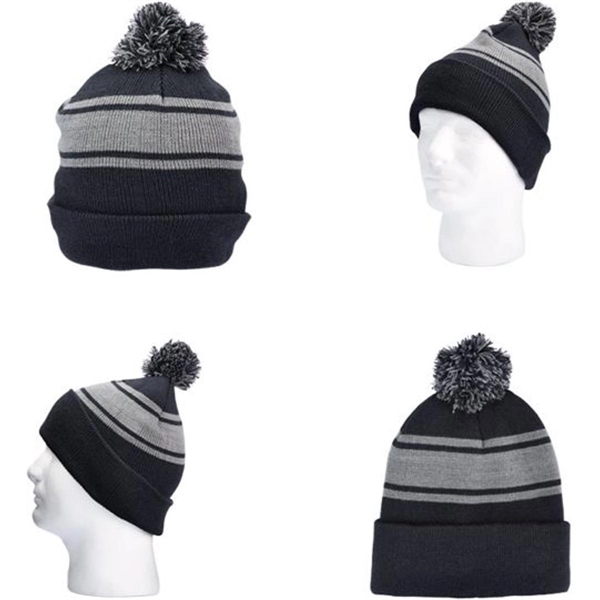 Knit Beanie with Pom-Pom - Knit Beanie with Pom-Pom - Image 2 of 6