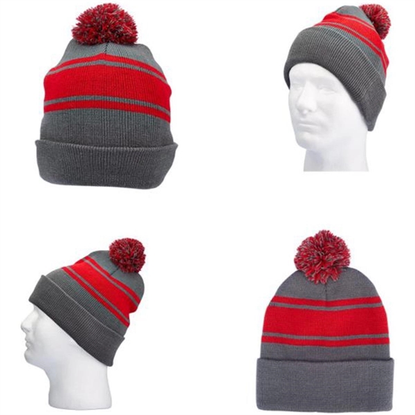 Knit Beanie with Pom-Pom - Knit Beanie with Pom-Pom - Image 3 of 6