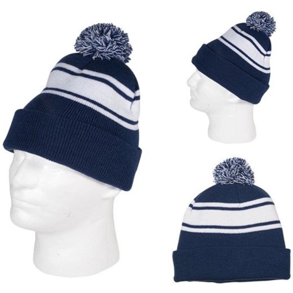 Knit Beanie with Pom-Pom - Knit Beanie with Pom-Pom - Image 4 of 6