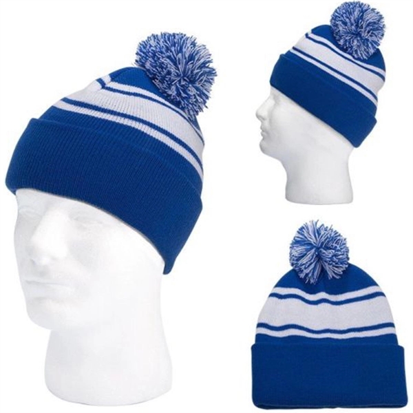 Knit Beanie with Pom-Pom - Knit Beanie with Pom-Pom - Image 5 of 6