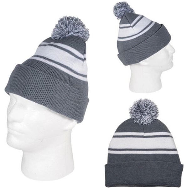 Knit Beanie with Pom-Pom - Knit Beanie with Pom-Pom - Image 6 of 6
