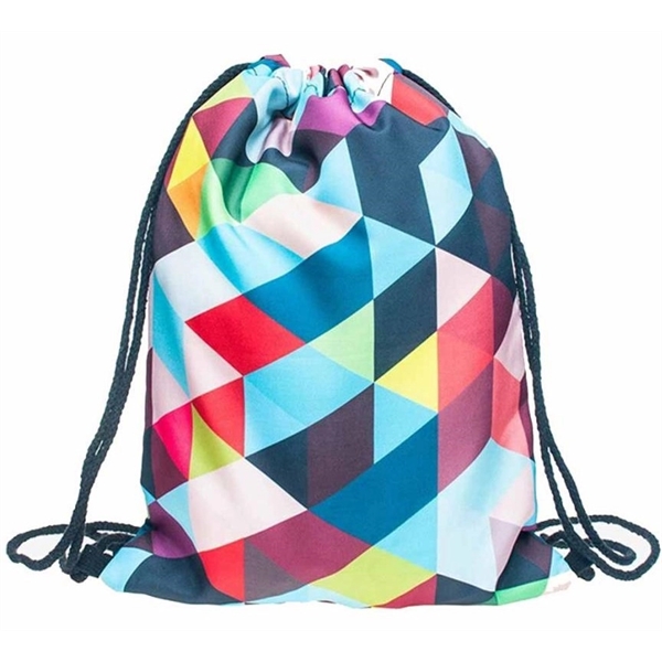 RUSH - Drawstring Backpack full color sublimated cinch bag - RUSH - Drawstring Backpack full color sublimated cinch bag - Image 1 of 5