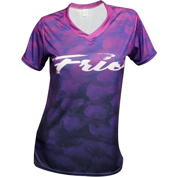 Ladies V-Neck Cap Sleeve Shirt - Ladies V-Neck Cap Sleeve Shirt - Image 0 of 1