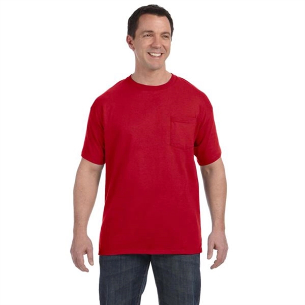 Hanes 6 oz. Tagless T-Shirt with Pocket - Hanes 6 oz. Tagless T-Shirt with Pocket - Image 1 of 13