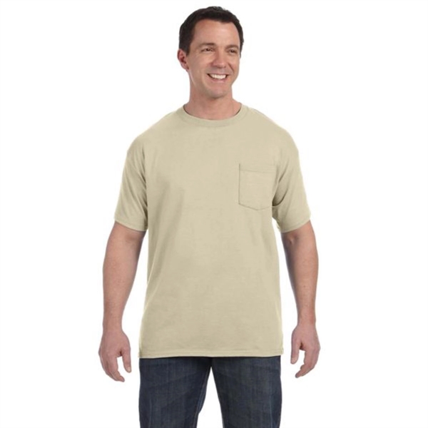 Hanes 6 oz. Tagless T-Shirt with Pocket - Hanes 6 oz. Tagless T-Shirt with Pocket - Image 3 of 13
