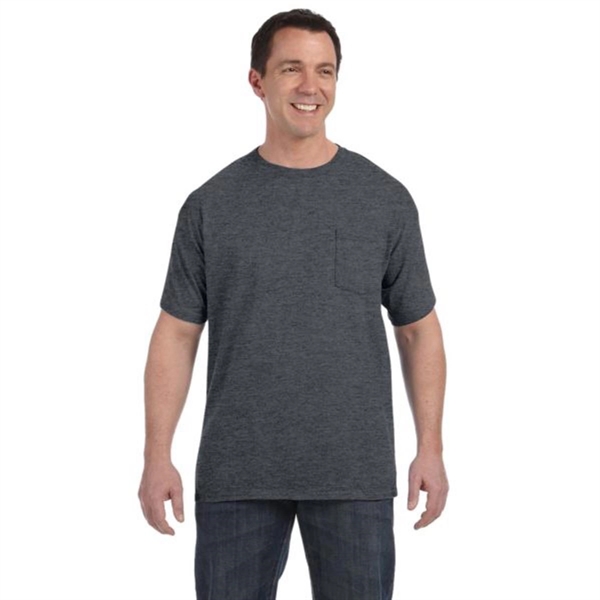 Hanes 6 oz. Tagless T-Shirt with Pocket - Hanes 6 oz. Tagless T-Shirt with Pocket - Image 4 of 13