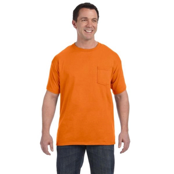 Hanes 6 oz. Tagless T-Shirt with Pocket - Hanes 6 oz. Tagless T-Shirt with Pocket - Image 6 of 13