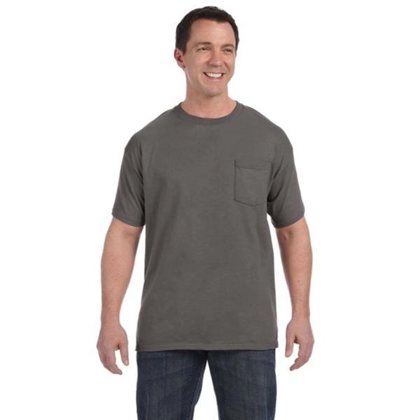 Hanes 6 oz. Tagless T-Shirt with Pocket - Hanes 6 oz. Tagless T-Shirt with Pocket - Image 7 of 13