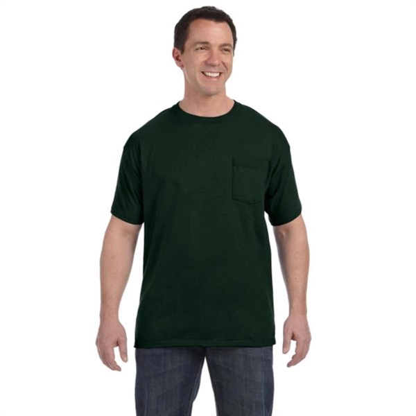 Hanes 6 oz. Tagless T-Shirt with Pocket - Hanes 6 oz. Tagless T-Shirt with Pocket - Image 9 of 13